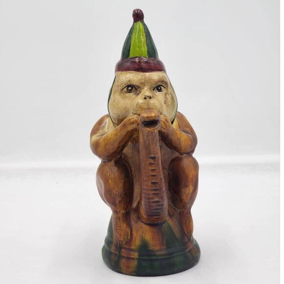 Vintage Circus Monkey Teapot Music Harmonica Snake Spout Whimsical Rare Quirk 9" - Picture 5 of 16